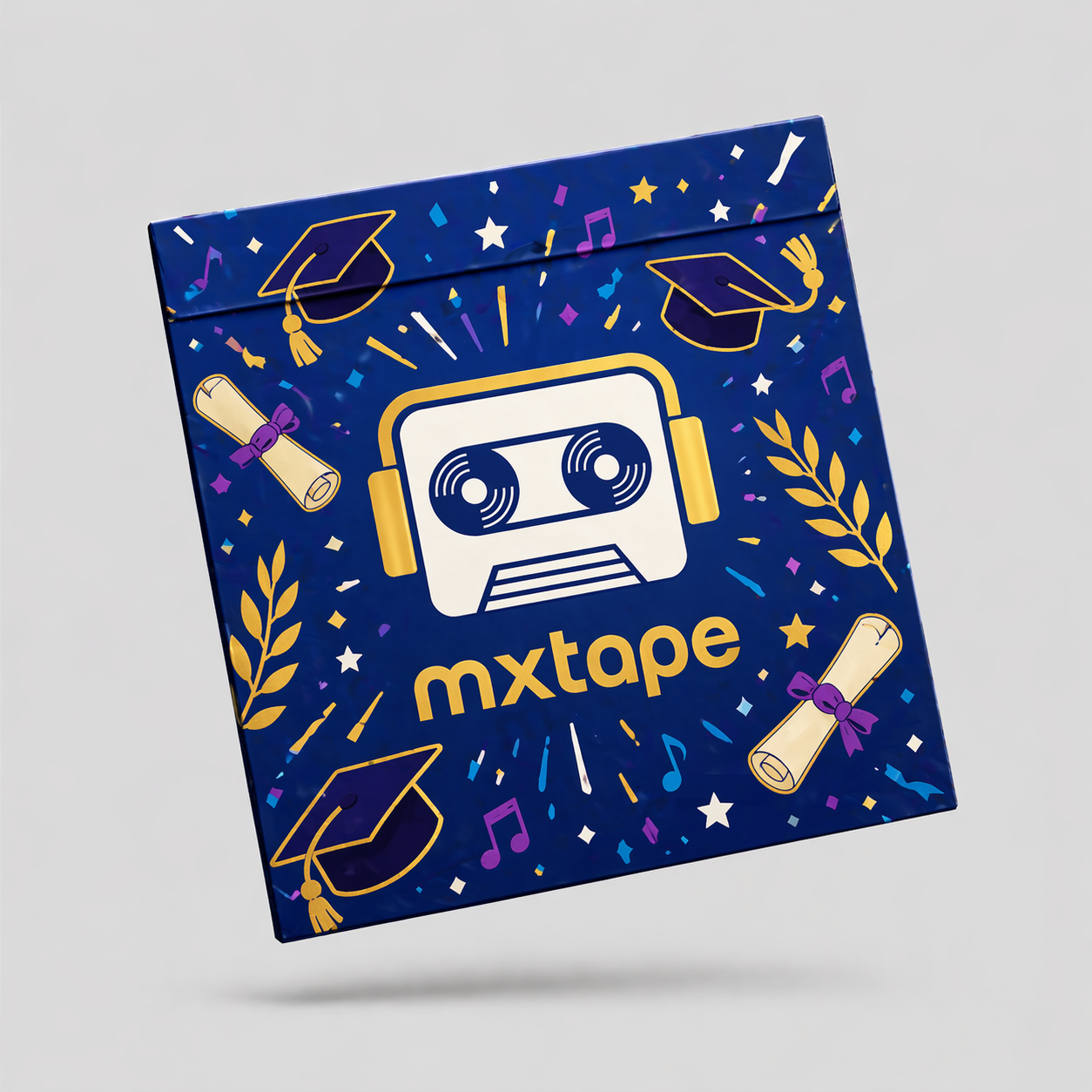 mxtape graduation collection — packaged box and hero card